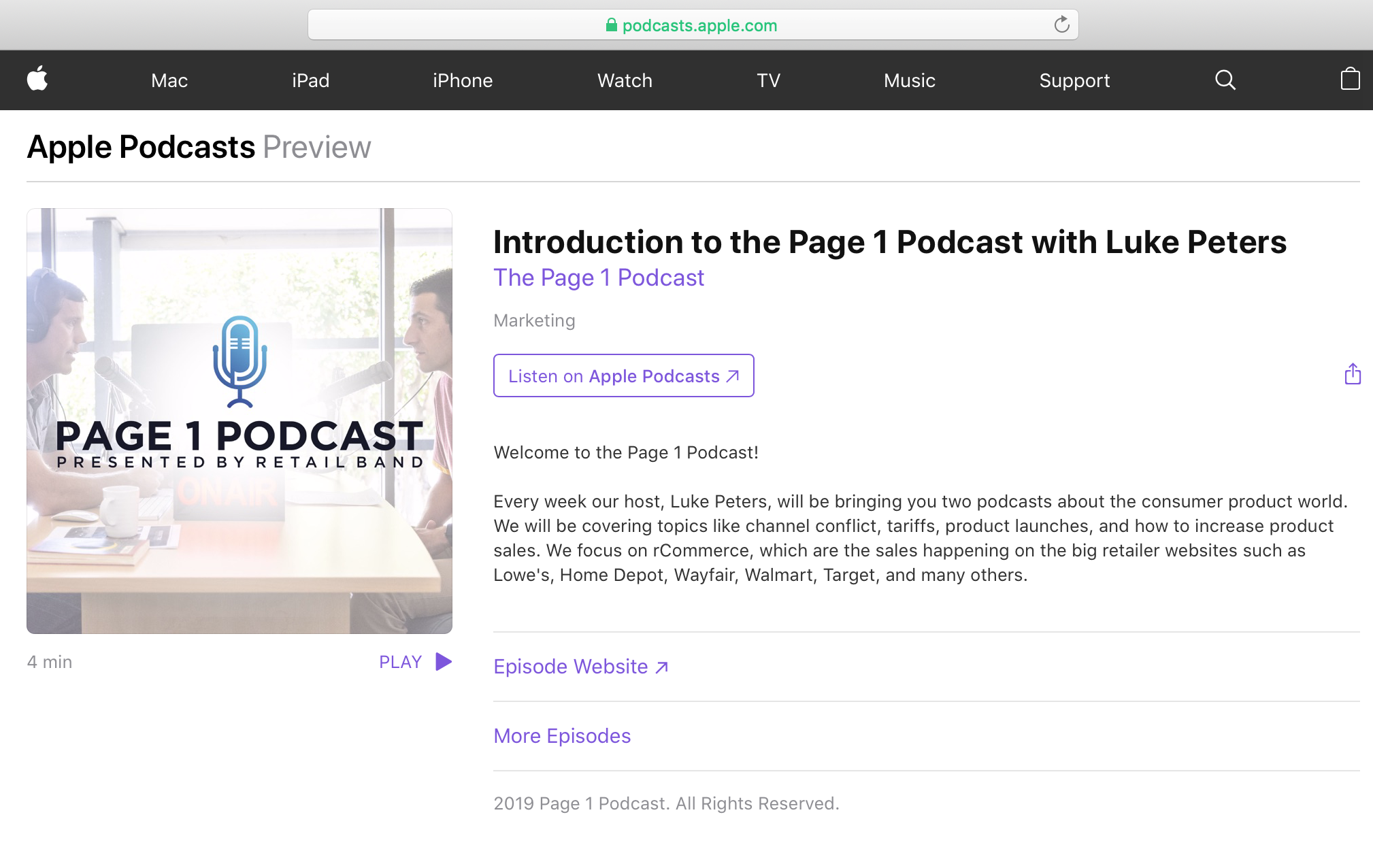 Premier Featured on Page 1 Podcast